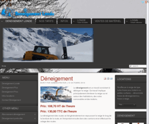 deneigementlonde.net: Déneigement
Deneigement Londe, Lozere, Une fois que les précipitations ont pris fin et que le déblaiement est effectué, les déneigeurs procédent au chargement des andains pour dégager complètement les voies de circulation