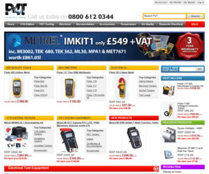 products4testing.com: UK Pat testing equipment and Electrical Test Equipment Suppliers - P4T
We will carry all the biggest names and the largest range of electrical testing equipment, from the lowest prices in the UK marketplace - Fluke, Megger, Kewtech, Robin, Amprobe