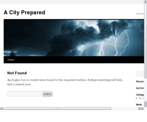 acityprepared.net: A City Prepared
Tools to prepare your family and your community for a crisis