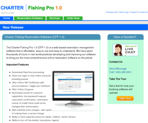 fishingcharterpro.com: Charter Fishing Pro | Online Charter Fishing Reservation Software
Charter Fishing Pro offers Charter Fishing Companies online reservation booking systems.