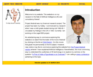 mesmerising.com: Website on Artificial Intelligence (AI) for Governance
Welcome to my website. This website is on my research in the field of Artificial Intelligence (AI) and consultancy thereof. The most convincing way to understand the usefulness of AI technology is to explore my seminar on the question: Is Prez of India a Figurehead or an Overseer?