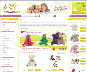 mespeluches.com: Mes peluches : Boutique Peluches Animaux
Mes peluches - Trouvez et achetez votre peluche parmi des centaines de peluches des plus grandes marques et les plus belles collections. Peluche réaliste, peluche décorative ou peluche originale, tous vos animaux préférés sont en peluche.