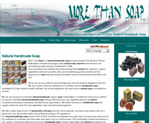 morethansoap.co.uk: Natural handmade organic soap company
natural handmade soap, natural active skincare and aromatherapy bath and body products