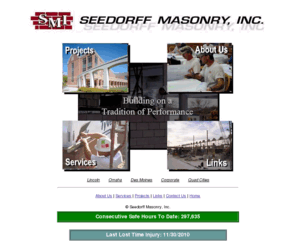 seedorff.com: Midwest Masonry Contractor operating in Iowa, Nebraska, Illinois, South
Dakota, Wisconsin, and Missouri. bricklayers, stone masons, specialty
contractors, tuck pointing, construction, leed accredited, masonry restoration,
green construction, masonry education
Iowa and Nebraska masonry subcontractors, bricklayers, and specialty contractors.  Specializing in brick, block, and stone construction.  Works include commercial, industrial, public, and private sectors.