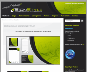 signstyle-design.com: Startseite - Signstyle
von der Idee zum Design, professionelle Gestaltung von Logo, Aufklebern und Printprodukten