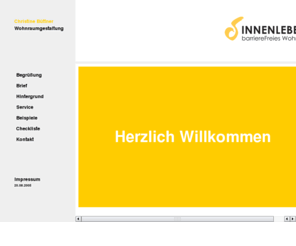 barrierefreies-wohnen.net: barrierefrei, Umbau, Renovierung - Innenleben barrierefreies Wohnen mit Christine Bttner
Innenleben barrierefreies Wohnen ist Wohnberatung und Wohnraumgestaltung fr individuelle kreative Wohnlsungen, von A-Z, von Beratung bis zur Fertigstellung, fr alle mit besonderen Bedrfnissen..