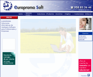 europroma.es: Europroma Soft Informatica en Motril y Granada, para la empresa y los profesionales, Venta y reparacion de Hardware, Desarrollo de Software, Distribuidor A3 Software
Europroma Soft Informatica en Motril y Granada, para la empresa y los profesionales. Mantenimiento Integral de empresas. Venta y reparacion de Hardware, Desarrollo de Software, Distribuidor A3 Software. Asistencia remota. Suministro de hardware y consumibles. Proyectos integrales.