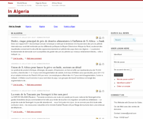 inalgeria.com: In Algeria
Africa news,algeria news,world news.Nouvelles d'Afrique, des nouvelles Algérie, les nouvelles du monde.
