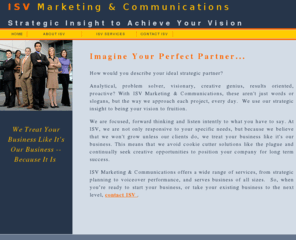 isvmarcom.com: ISV Marketing Home
ISV - Strategic Marketing & Marketing Communications