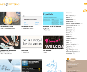 web-patterns.net: Web & Patterns: patterns for a better web.
A great showcase of web design patterns, graphic examples, usability techniques, best practices.