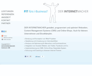 alan-titus.com: Webdesign Wien Homepage Design Niederösterreich | DER INTERNETMACHER, Webdesign, Optimierung, Onlinemarketing
Webdesign in Wien und Homepage Design in Niederösterreich. Wir machen Sie FIT fürs i-BUSINESS. Webdesign für Unternehmer, Kleinbetriebe, Ärzte und Künstler.