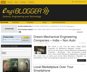 engiblogger.com: Engiblogger - Science, Engineering and Technology
Miscellaneous guide for interesting topics related to Science, Engineering and Technology.