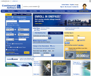 continental-airlines.biz: Continental Airlines - Airline Tickets, Vacations Packages, Travel Deals, and Company Information on continental.com
Continental Airline Ticket Reservation, Find all current Continental flight information online, check flight status or book an online airline ticket reservation.