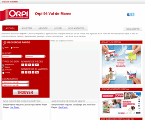 orpivaldemarne.com: Orpi 94 immobilier
Réseau d'agences immobilières Orpi. Vente et location appartements, pavillons, terrains, maisons et immobilier en Val de Marne (94).