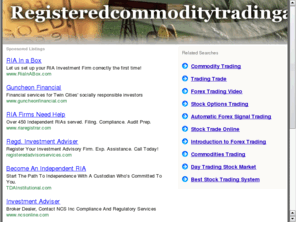 registeredcommoditytradingadvisor.com: Commodity Trading Advisor
Commodity trading service CTS commodities trading information and traders knowledge