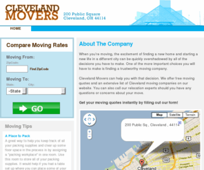 cleveland-movers.com: CLEVELAND MOVERS - 2163707380
CLEVELAND MOVERS - Moving to or from Cleveland? GET YOUR MOVING QUOTES NOW! One Simple Online Form and we will contact you! Short or long distance Moving Quote...Moving Quotes