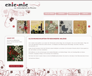 chicmic-gmbh.com: Schicke Gruss- und Glückwunschkarten für besondere Anlässe | Chic.mic
Schicke Gruss- und Glückwunschkarten für besondere Anlässe von Chic.mic. Über 100 Designer-Grußkarten - Aus Leidenschaft für das Besondere.