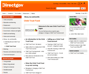 childtrustfund.gov.uk: Child Trust Fund : Directgov - Money, tax and benefits
Child Trust Fund