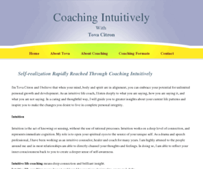 coachingintuitively.com: Coaching Intuitively - Tova Citron
Coaching Intuitively with Tova Citron