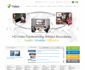 vidyosoho.com: Video Conferencing | Video Teleconferencing  | Personal Telepresence Systems | Vidyo
 Vidyo - business video conferencing systems and software. Multipoint HD video communications from the conference room to the desktop over converged IP networks. PC video conferencing with H.264 scalable video coding.