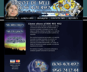 tarotdemeli.com: Tarot de Meli - Consultas de tarot Telefonico
Consultas de tarot telefonico y videncia telefonica y consultas pago por tarjeta de credito.