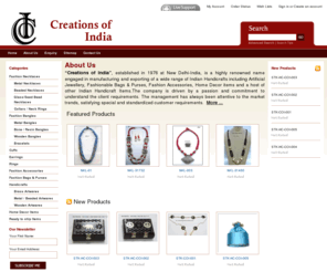 creationsofindia.com: Creations of India - Fashion Accesories Exporter
Jewelry exporter,manufacturer & supplier from India - indian jewelry suppliers are listed in this comprehensive manufacturers & exporters yellow pages