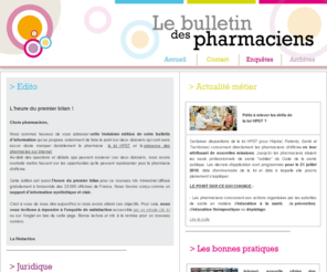 lebulletindespharmaciens.com: Le Bulletin Des Pharmaciens : Accueil
page d'accueil. 