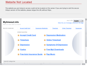 mytimeout.info: Website Not Found
