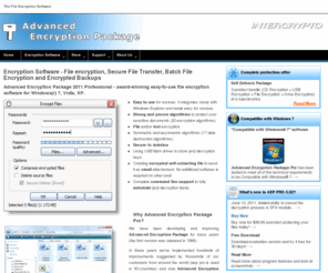 aeppro.com: File Encryption Software
AEP PRO is the file encryption software Compatible with Windows 7/Vista/XP with ability to encrypt file using 20 encryption algorithms, ability to securely delete file and much more. Complete command line support to automate encryption tasks.