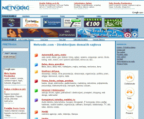 netvodic.com: NETVODIC.COM - Direktorijum domaćih sajtova - Vaš Internet vodič
Netvodic.com - Direktorijum sajtova. Prijavite i vaš sajt! Kategorije: Auto, društvo, firme i biznis, internet i webmaster, kompjuteri,  mediji, nauka, posao, priroda, regionalno, sport, turizam, umetnost, zabava, zdravlje
