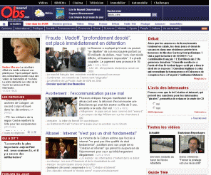 nouvelobs.com: Actualités en temps réel - journal d'information - Nouvelobs.com
Actualité politique, information sociale ou internationale : informez-vous avec le Nouvel Obs et accédez à l'info en temps réel