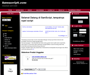 samscript.com: All Products | Samscript
All Products | samscript, tempatnya nyari script, bisnis online, toko online, iklan baris indonesia. memberikan komisi bagi afiliasi. daftar gratis