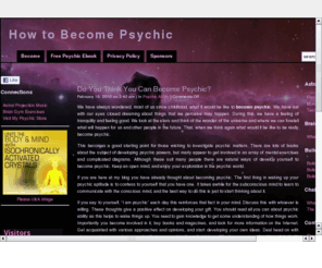 ubieeversity.com: How to Become Psychic and use it for Health - SEO Tools + Peace Solution + UBiee Powerpill Sponsorship+ Publishing + Branding + NEW IMAGE Network with UBIEE
What does it take to become psychic, are you special? would you like to find out?