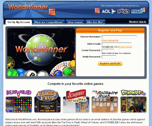 worldwinner.com: Play Games Online For Cash - Solitaire, Bejeweled 2 and More Online Games - WorldWinner Cash Competitions
Sign up now at Worldwinner to play all your favorite online games and compete in online game competitions to win cash.