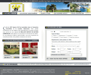 cap2i-immobilier.com: Immobilier Cap d'Agde, Agence immobilière Cap d'Agde - CAP2I IMMOBILIER
Achat, vente à Agde et Cap d'Agde avec l'agence immobilière CAP2i IMMOBILIER. Annonces immobilières en ligne de biens à vendre et à louer dans l'Hérault 34 (Agde, Cap d'Agde et alentours).