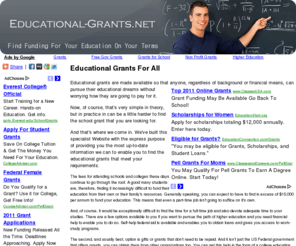 educational-grants.net: Educational Grants | Educational Grants For All
Educational grants should be available to all to enable anyone to further their education without worrying how to finance it. Use our resources to point you in the right direction.