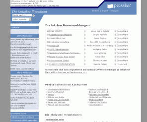 pressbot.net: | Pressedienst kostenlos Presseportal
 | Pressenachrichten bei pressbot.net - dem kostenlosen Pressedienst.