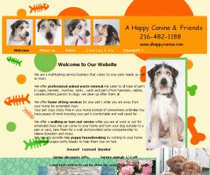 ahappycanine1.net: Home
Pets waste removal pet waste, sitting, walking, family