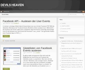 devils-heaven.com: Devils Heaven | programming and stuff...
Artikel und Tutorials über Facebook, Youtube, PHP, JavaScript, Flash, Android und vieles mehr