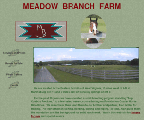 meadowbranchfarm.com: Meadow Branch Farm Home Page
