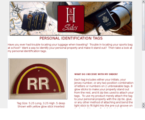 rmhsales.biz: RMH Sales LLC
Personal Identification Tags