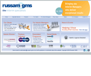 russamgms.com: Russam GMS Interim Management
Voted UK's No.1 Interim Management Recruitment Agency. Call us on 0845 658 1717