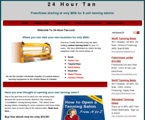 tanningsalonwalls.com: 24 Hour Tan Franchises for Only $50k
Start your own 24 hour tanning salon franchise for only $50k!