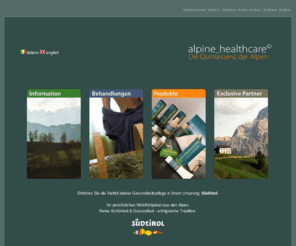 alpinehealthcare.info: alpine healthcare© - Die Quintessenz der Alpen Wellnesshotels Südtirol Wellness Hotels Südtirol - Südtirol Wellness Hotels Alpen Wellnessurlaub Wellnesshotels Suedtirol Gesundheit
{DESC}