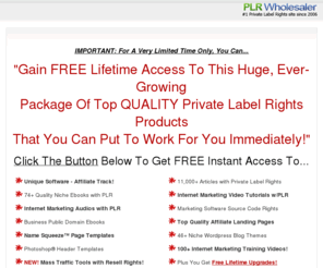 ezreprintrights.com: Private Label Rights And Master Resell Rights Products For Free!
FREE Private Label Rights and Master Resell Rights Products. Create Your Own Virtual Empire With This Unbelievable Arsenal of Top Quality Private Label Resell Rights Articles, eBooks, Software, Video Courses, Audios...