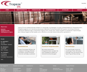 trapezeits.ch: Trapeze ITS - Lösungen für den öffentichen Verkehr
Intelligent Transport Systems, Control Technology, Dynamic Passenger Information