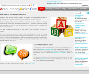 accountancybasics.com: Accountancy Basics
Accountancy Basics was set up to bring you easy-to-understand answers to questions relating to accountants, no matter how simple they may be!
