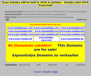 expoantalya.net: expoantalya - Expo Antalya - antalyaexpo - antalya-expo2016
Expo Antalya Domains and Antalyaexpo Domains are for sale! Please contact us!