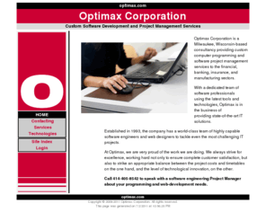 optimaxpublishing.com: Optimax Corporation
Optimax - Software Engineering and Project Management Services