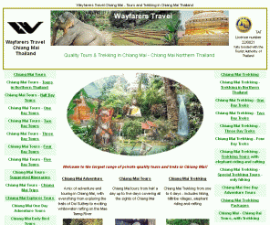 wayfarersthailand.com: Chiang Mai Thailand tours, treks and trekking
Chiang Mai tours, treks and trekking, Chiang Mai North of Thailand.Wayfarers Travel Thailand specialises in high  quality tours and treks.